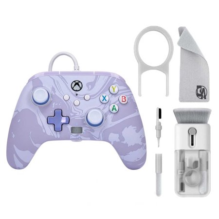 Restored PowerA - Enhanced Wired Controller for Xbox Series X With Cleaning Electric kit Bolt Axtion Bundle (Refurbished)
