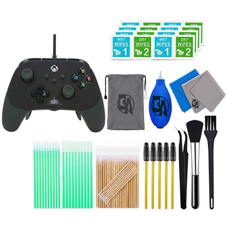 Pre-Owned PowerA - FUSION Pro 2 Wired Controller for Xbox Series X/S - Black/White With Cleaning Manual Kit Bolt Axtion Bundle