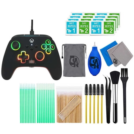 Restored PowerA - Spectra Enhanced Wired Controller for Xbox Series XS - Spectra Infinity With Cleaning Manual Kit Bolt Axtion Bundle (Refurbished)