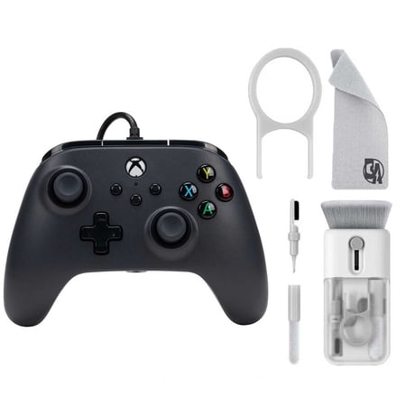 Pre-Owned PowerA - Wired Controller for Xbox Series X|S - Black With Cleaning Electric kit Bolt Axtion Bundle (Refurbished: Like New)