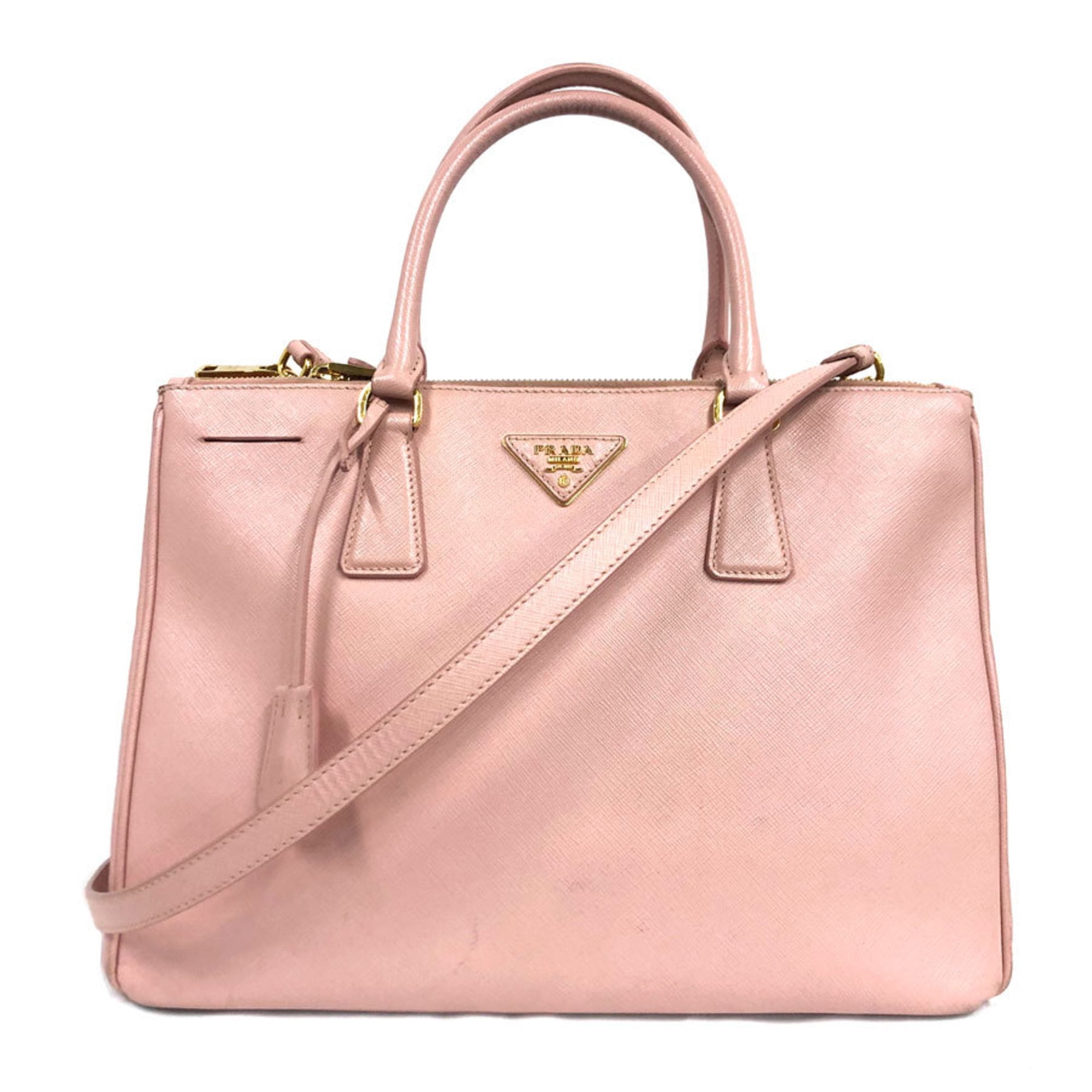 Prada Zip Pochette Shoulder Bag Saffiano Leather Mini Pink | eBay
