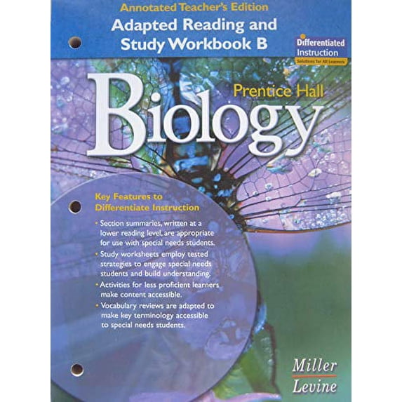 Pre-Owned Prentice Hall Biology: Adapted Reading and Study Workbook B, Annotated Teacher's Edition Paperback