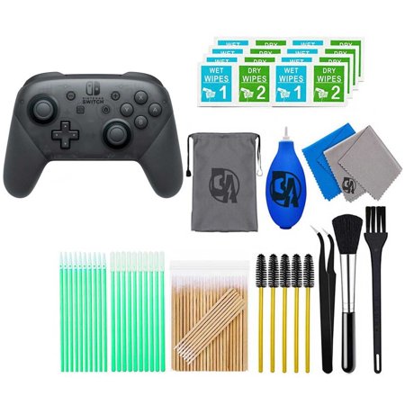 Pre-Owned Pro Wireless Controller for Nintendo Switch With Cleaning Manual Kit Bolt Axtion Bundle