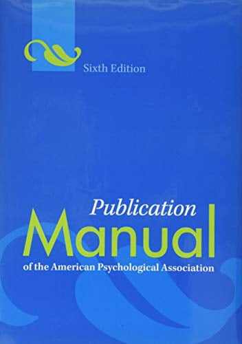 Pre-Owned Publication Manual of the American Psychological Association Paperback