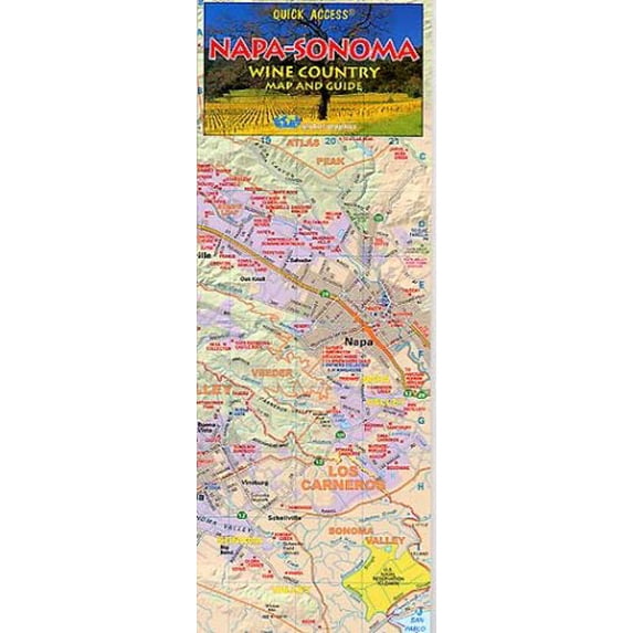 Pre-Owned Quick Access Napa-Sonoma Wine Country Map and Guide Paperback