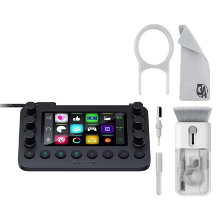 Pre-Owned Razer - All-in-One Control Deck For Streaming - Black With Cleaning Electric kit Bolt Axtion Bundle
