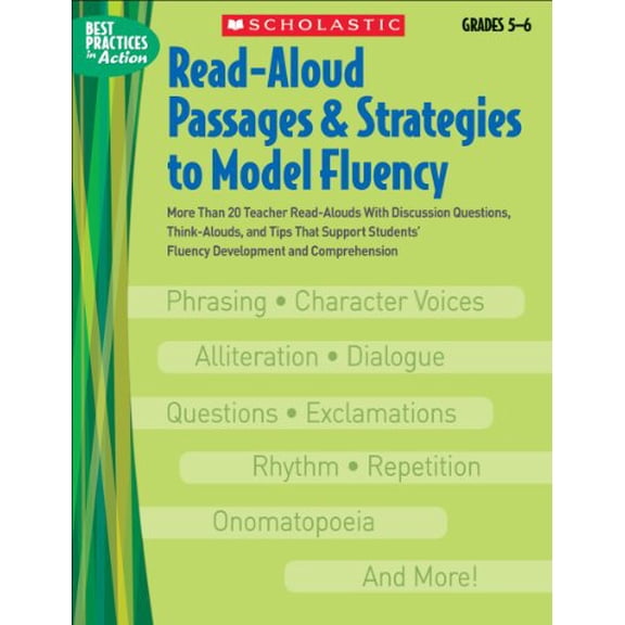 Pre-Owned Pre-Owned Read-aloud Passages & Strategies to Model Fluency: Grades 5-6: More Than 20 Teacher Read-alouds With Discussion Questions, Think-alouds, and Tips That ... Paperback