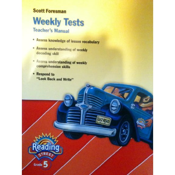 Pre-Owned Pre-Owned Reading Street, Grade 5, Weekly Tests, Teacher's Manual Paperback
