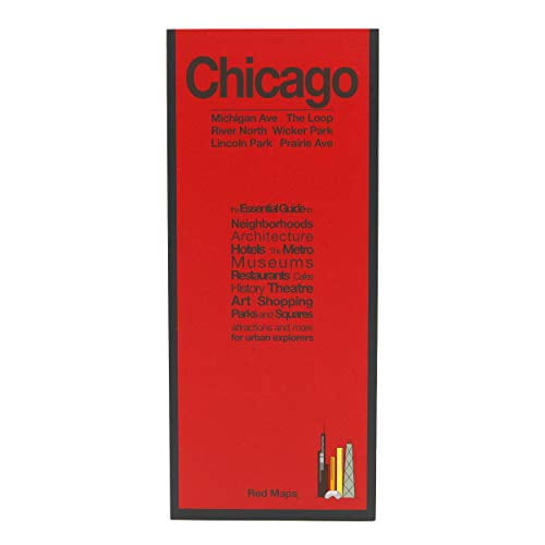 Pre-Owned Red Maps CHICAGO Street Map and City Guide Paperback
