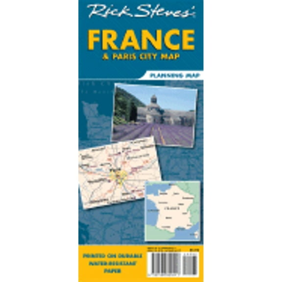 Pre-Owned Rick Steves' France and Paris City Map (Paperback) by Perseus Publishing, Rick Steves