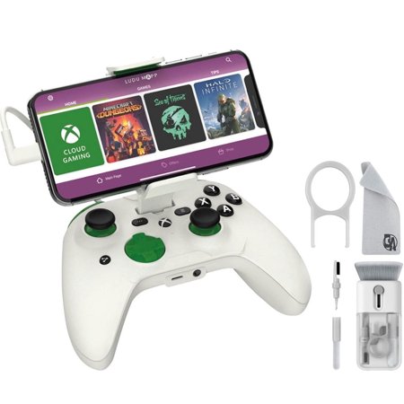Pre-Owned RiotPWR - Cloud Game Controller for iOS (Xbox Edition) - White With Cleaning Electric kit Bolt Axtion Bundle