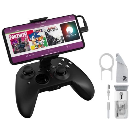 Pre-Owned RiotPWR - Mobile Gaming Controller for Android Devices - Black With Cleaning Electric kit Bolt Axtion Bundle