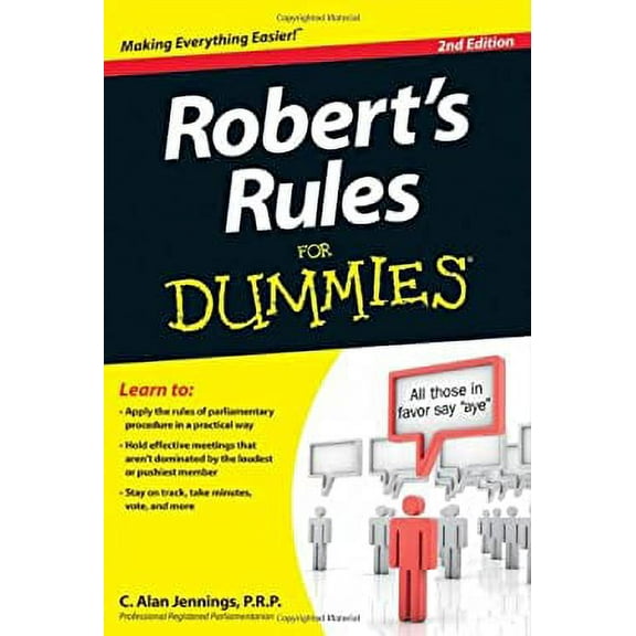 Pre-Owned Robert's Rules for Dummies 9781118294048