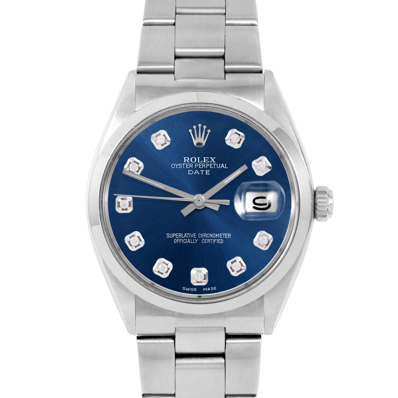 Turkiye Mavi Elmasl Onceden Sahip Olunan Rolex Mens 34mm Ubuy