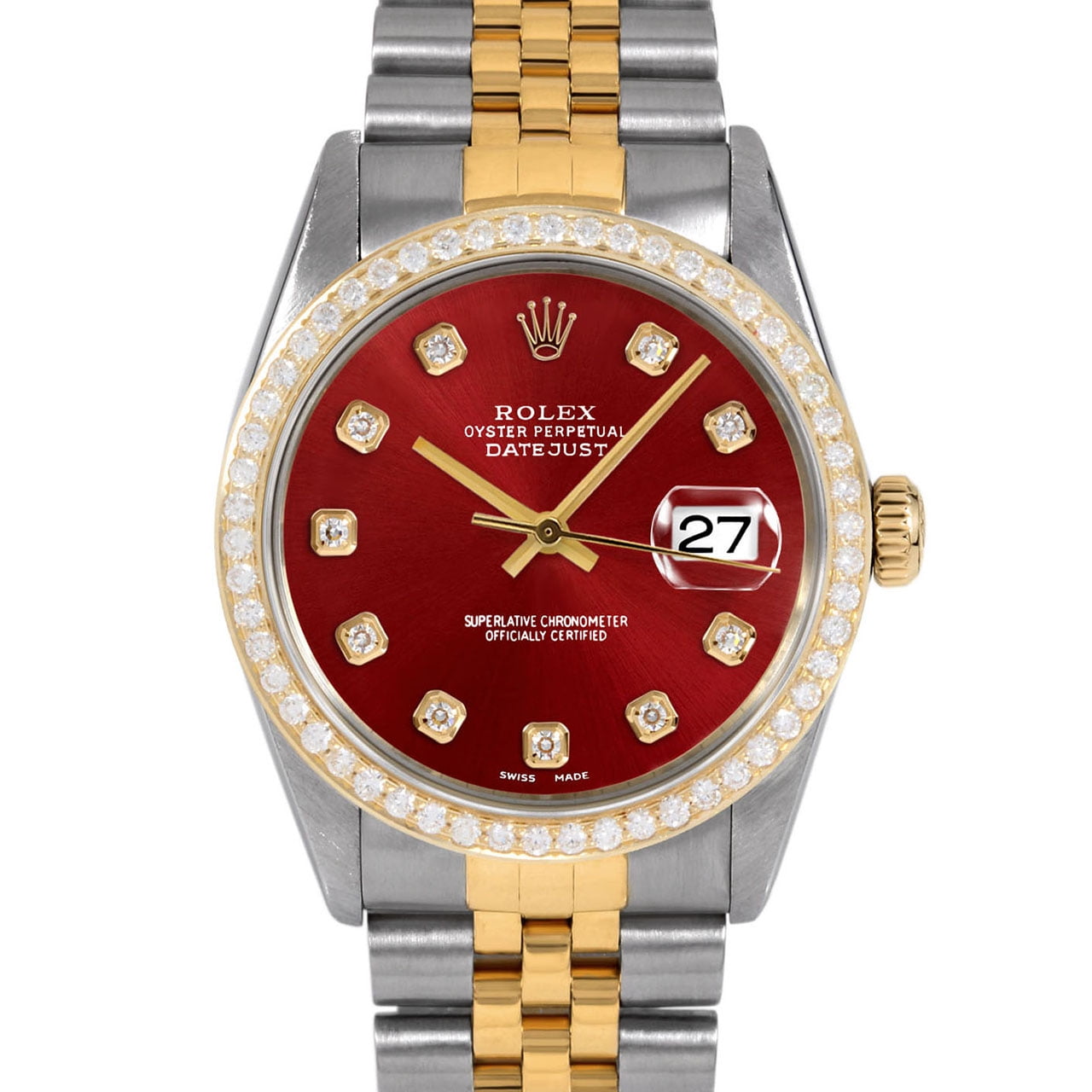 Rolex diamantado para hombre sale