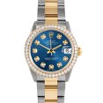 thumbnail image 1 of Pre-Owned Rolex 6827 Midsize Ladies 31mm Datejust Wristwatch Blue Diamond (3 Year Warranty) (Good), 1 of 5