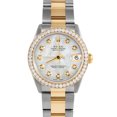 thumbnail image 1 of Pre-Owned Rolex 6827 Midsize Ladies 31mm Datejust Wristwatch Mother of Pearl Diamond (3 Year Warranty) (Good), 1 of 5