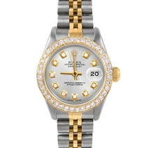Pre-Owned Rolex 6917 Ladies 26mm Datejust Wristwatch Silver Diamond (3 Year Warranty) (Good)