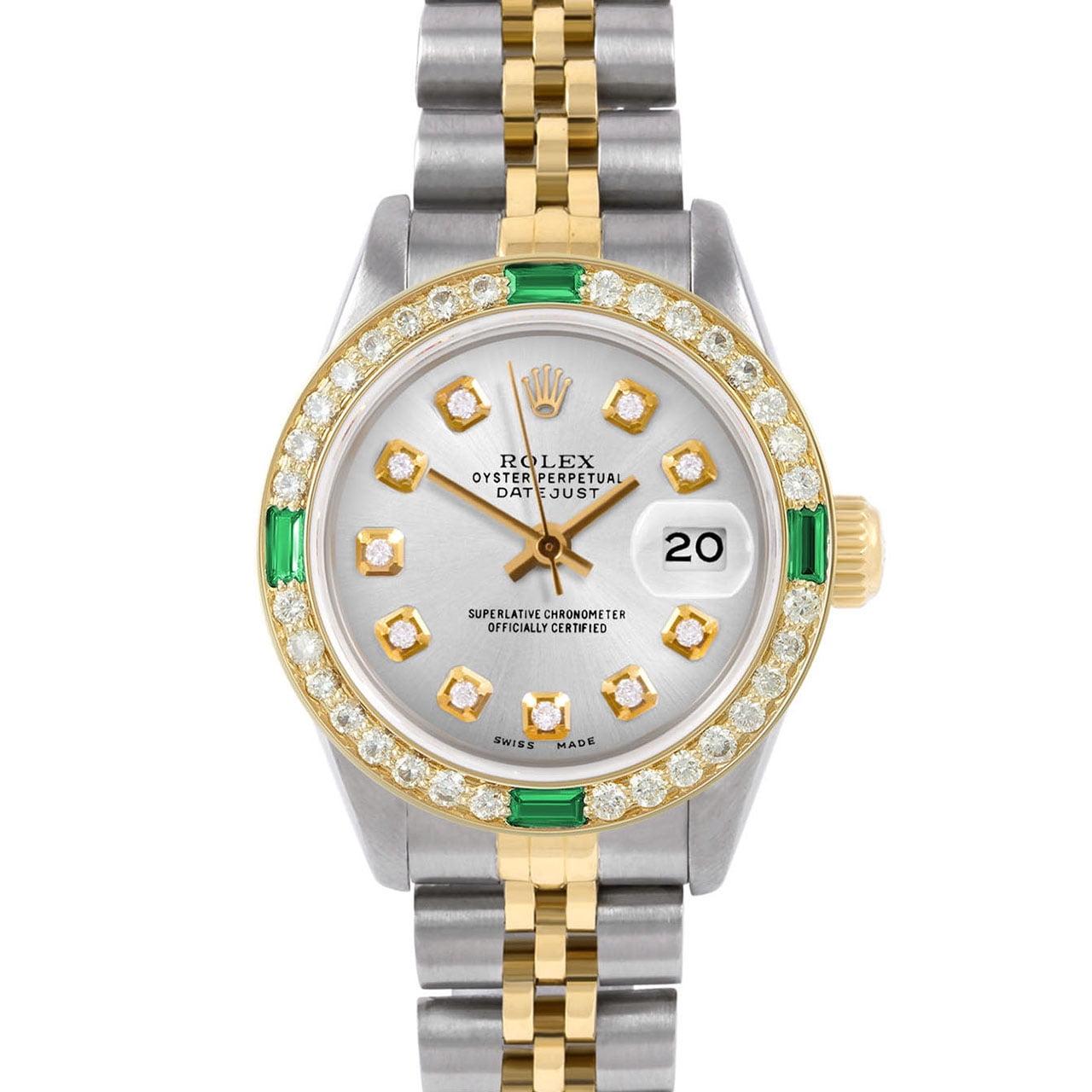 Pre Owned Rolex 6917 Ladies 26mm Datejust Wristwatch Mother of Pearl Diamond 3 Year Warranty Walmart
