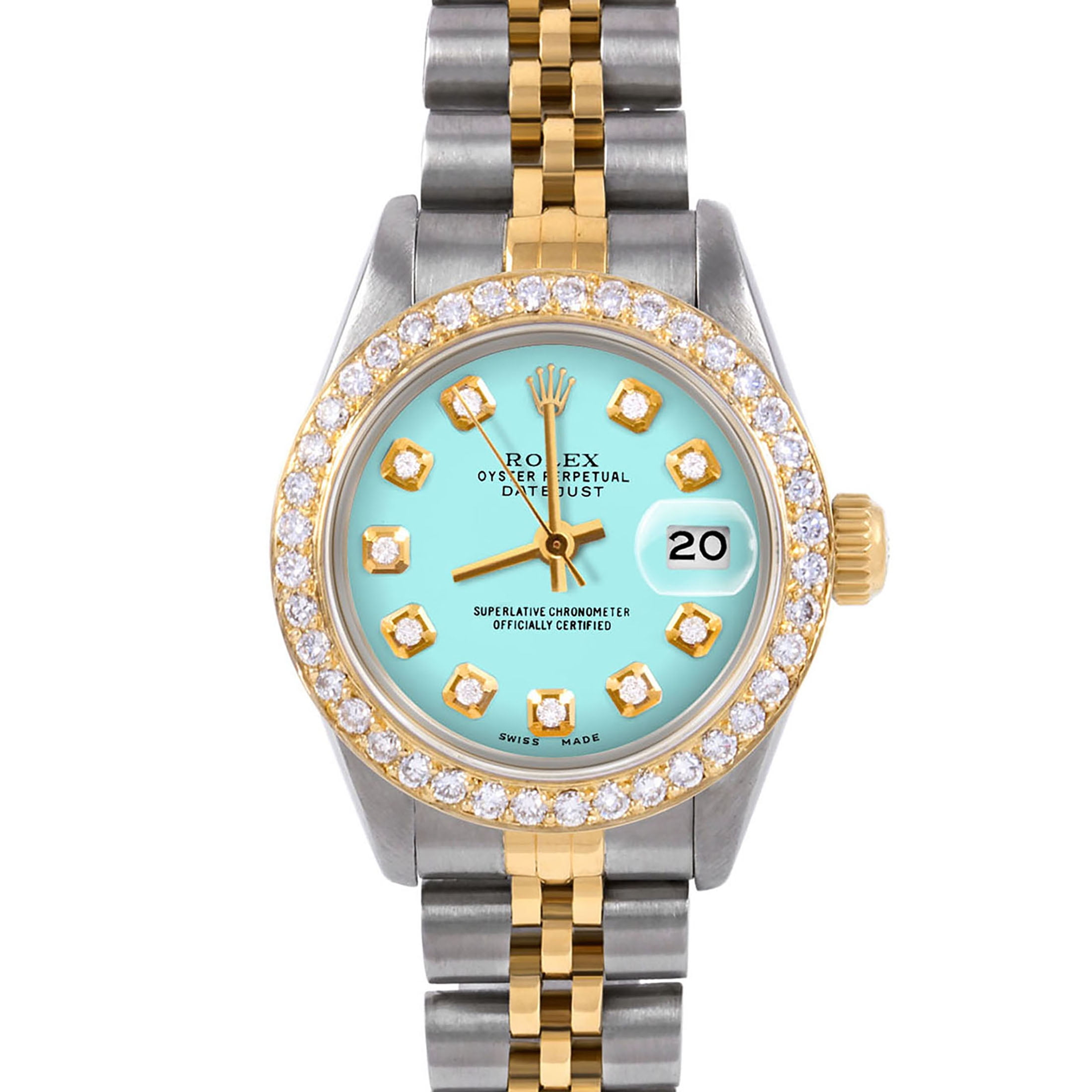 Reloj de pulsera Rolex 6917 Turquoise Diamond Ladies Datejust