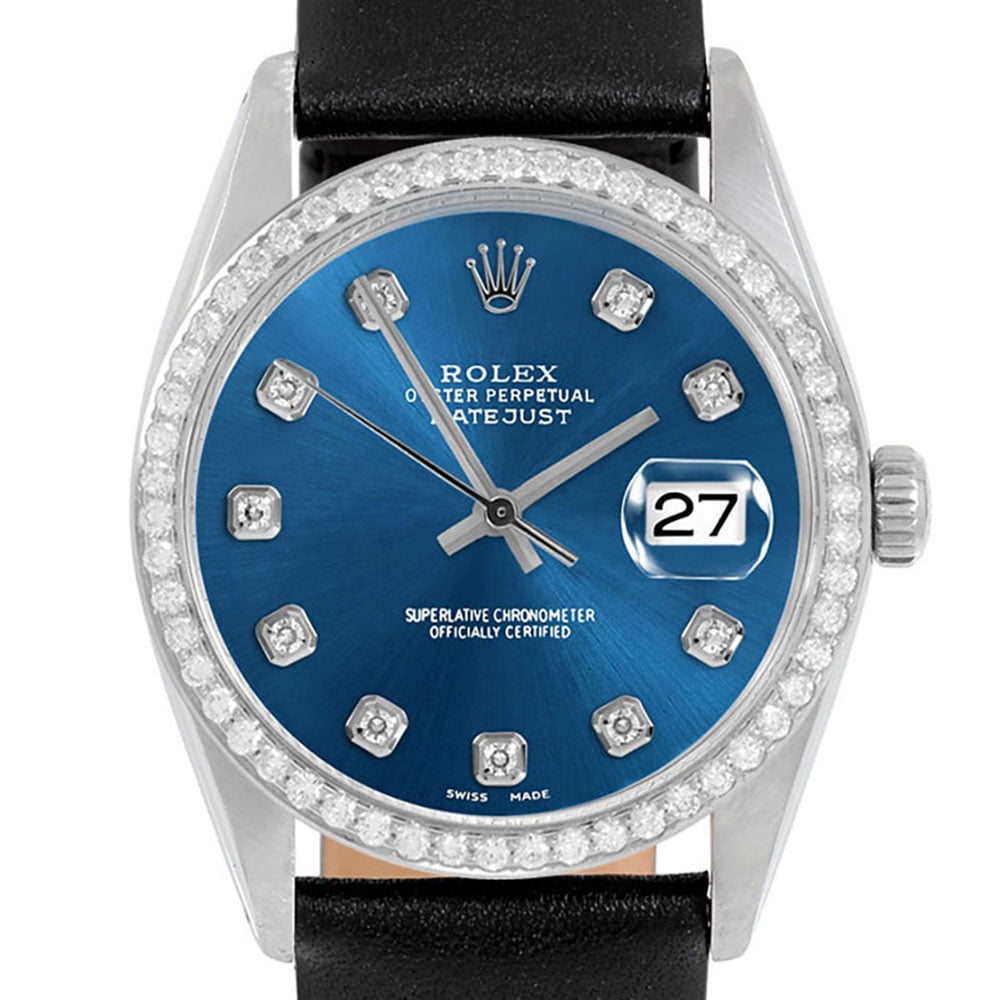 Pre Owned Rolex Mens Datejust 36mm Leather Strap Bangladesh Ubuy