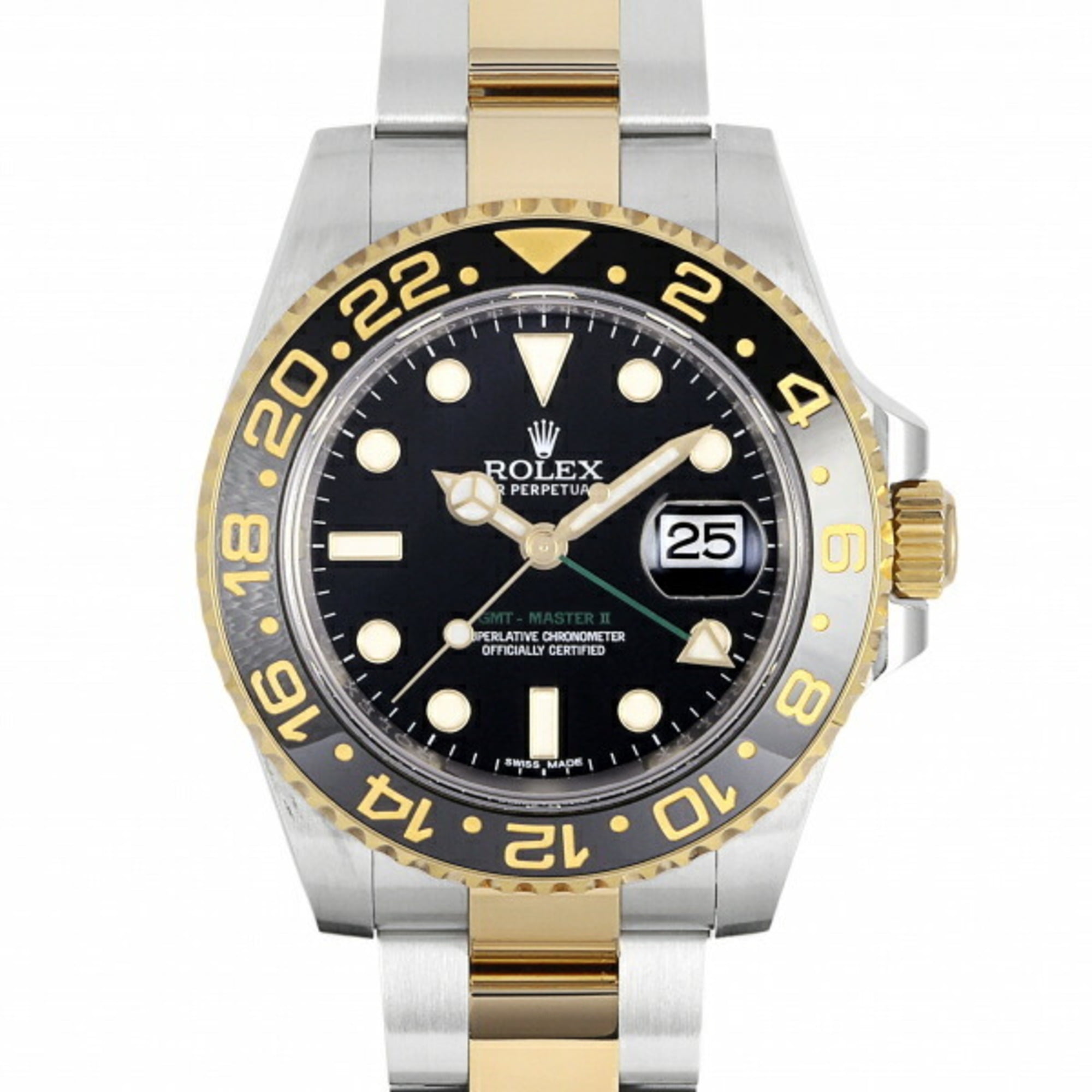 Pre Owned Rolex ROLEX GMT master II 116713LN black dial watch men