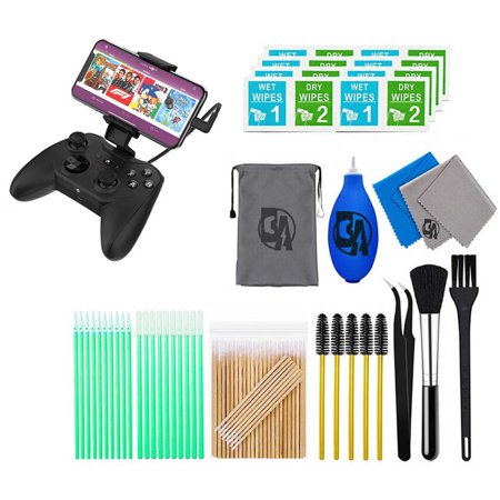 Restored Rotor Riot - RR1852 Controller for Apple iOS7 or later devices - Black With Cleaning Manual Kit Bolt Axtion (Refurbished)