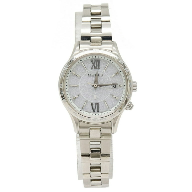 Pre Owned SEIKO Seiko LUKIA Lucky Passport Standard Collection Ladies World Time Date Solar Radio Controlled Watch SSVV035 1B35 0AB0 Good Walmart