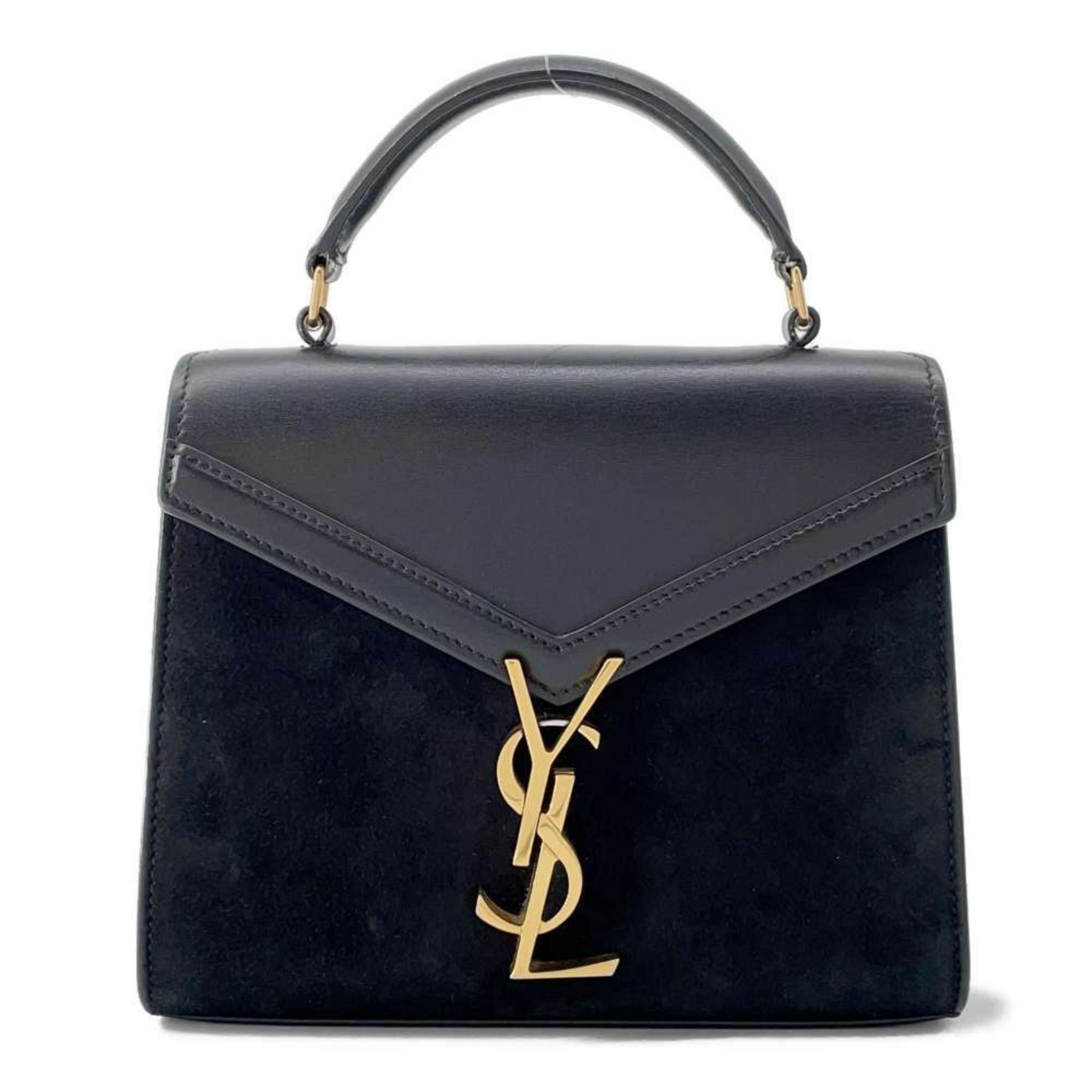 Pre-Owned Saint Laurent handbag Cassandra suede leather 623930 2way  shoulder bag black (Good) - Walmart.com