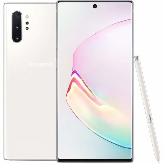 Pre-Owned Samsung Galaxy Note 10+ N975U 256GB GSM/CDMA Unlocked Android Phone (USA Version) - Aura White (Refurbished: Good)