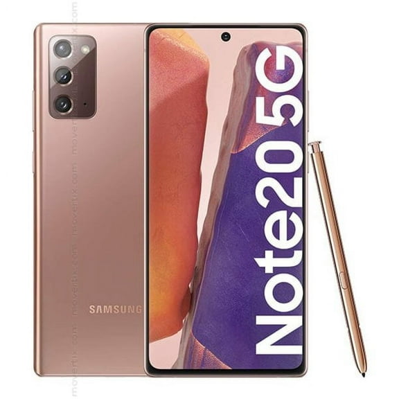 Pre-Owned Samsung Galaxy Note 20 5G N981U 128GB Mystic Bronze Fully Unlocked 6.7" Smartphone (Refurbished: Good)