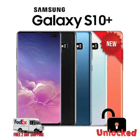 Pre-Owned Samsung Galaxy S10+ Plus 128/512GB 1TB (SM-G975U1 Unlocked Cell Phones)