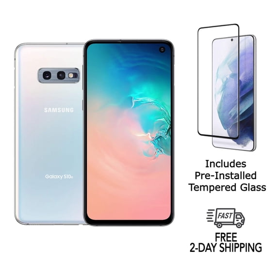 Pre-Owned No Plan-Unlocked Device Samsung Galaxy S10e G970U Cell Phone 128GB Prism White