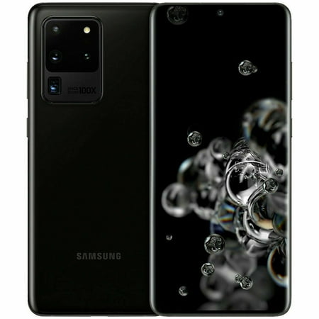 Samsung - Geek Squad Certified Refurbished Galaxy S20 Ultra 5G Enabled 128GB (Unlocked) - Cosmic Black