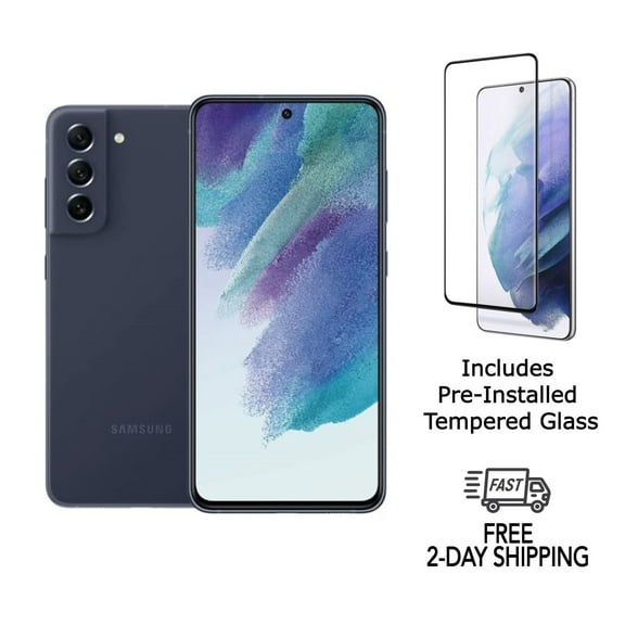 Pre-Owned Samsung Galaxy S21 FE 5G G990U (Fully Unlocked) 128GB Navy Blue with Screen Protector