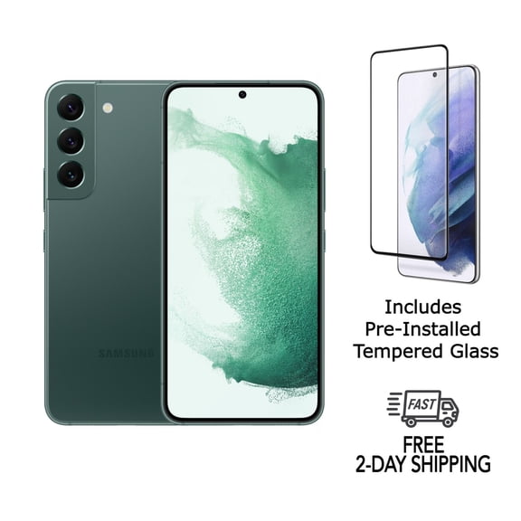 Pre-Owned Samsung Galaxy S22 5G S901U (Fully Unlocked) 128GB Green with Screen Protector