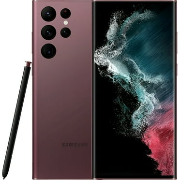 Restored Samsung Galaxy S22 Ultra 5G SM-S908U 128GB Burgundy (US Model) - Factory Unlocked Cell Phone (Refurbished)
