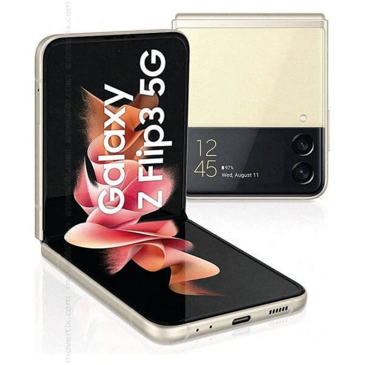 Restored Samsung Galaxy Z Flip3 - 5G - 128GB - Cream - Unlocked (Refurbished)