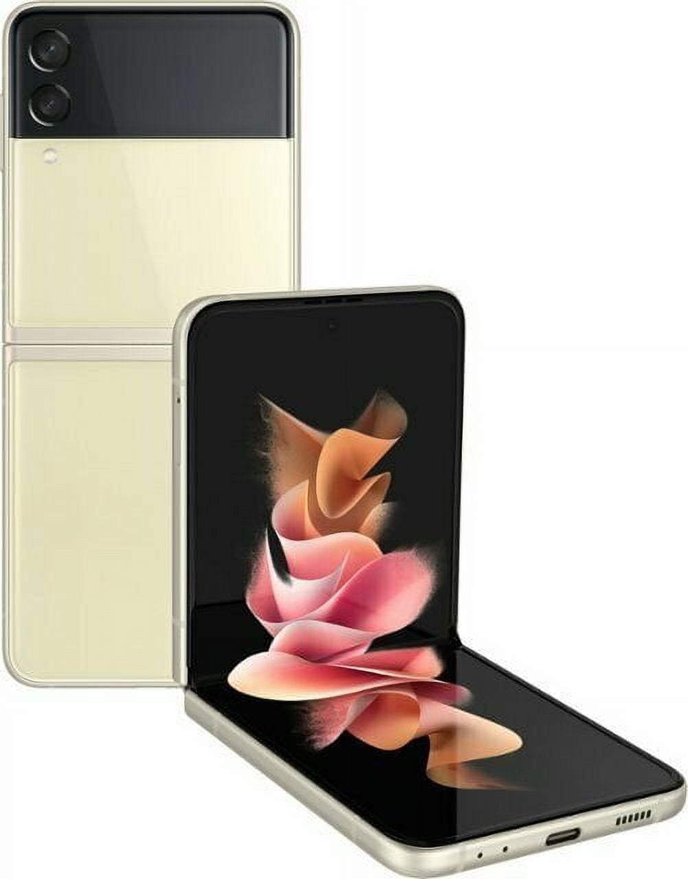 Pre-Owned Samsung Galaxy Z Flip3 5G SM-F711U 128GB GSM Unlocked Cream Grade B+