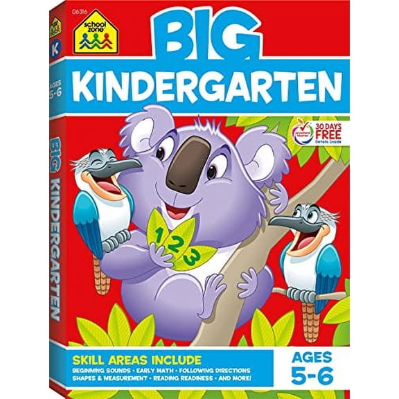 Pre-Owned School Zone Big Kindergarten Workbook (Big Workbook) Paperback