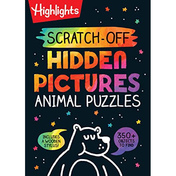Pre-Owned Scratch-Off Hidden Pictures Animal Puzzles (Highlights Scratch-Off Activity Books) Paperback