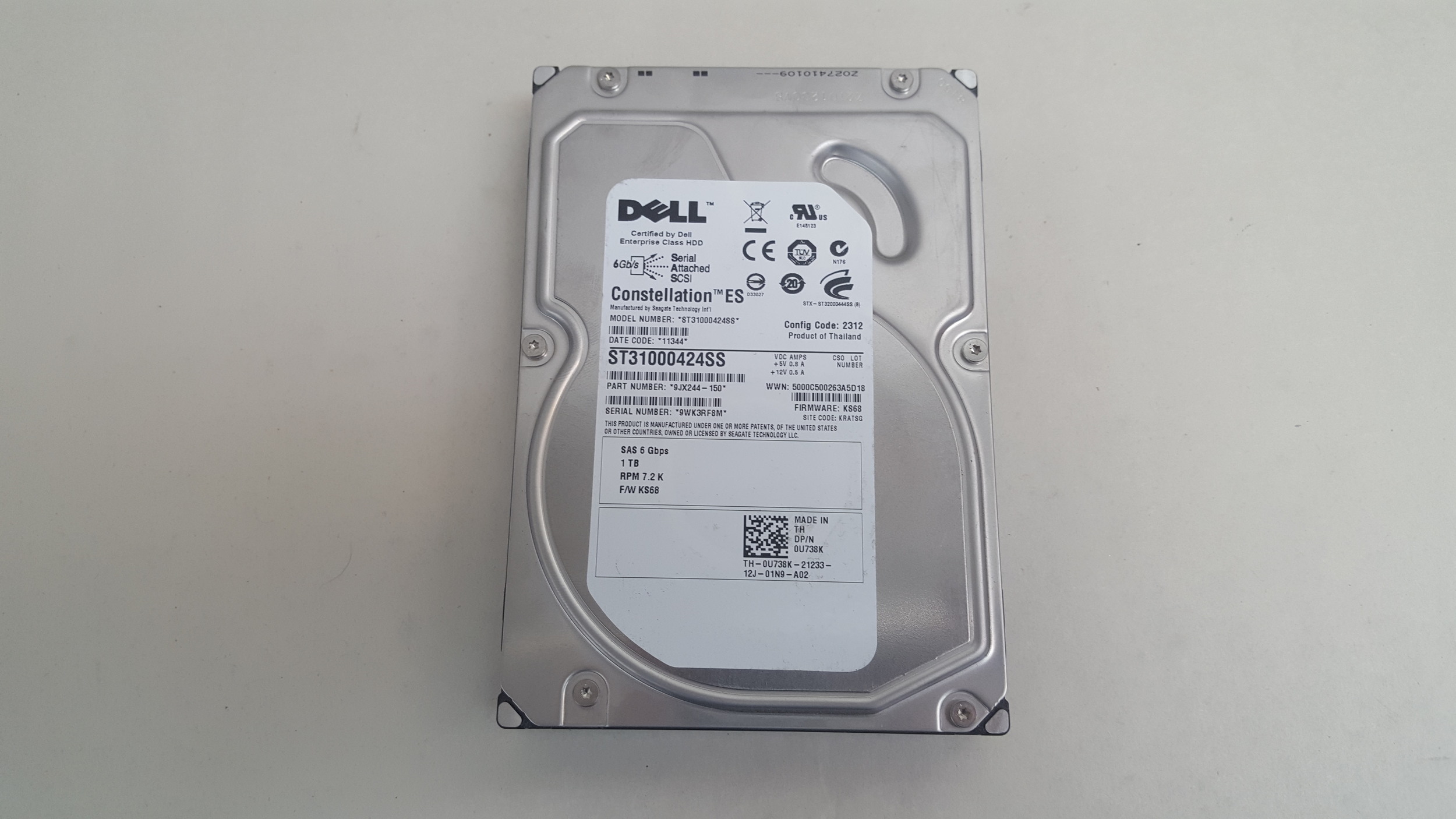 HDD SAS IBM Seagate ST31000424SS Da 1TB 7200 RPM 6Gb/s Per Server – Ricondizionato