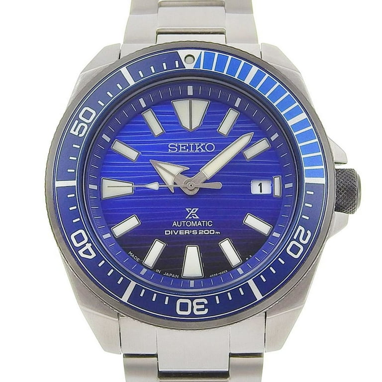 Pre-Owned Seiko Prospex Samurai Date 4R35 01X0 SBDY019 Blue Dial SS  Automatic Approx. 42mm (Good)