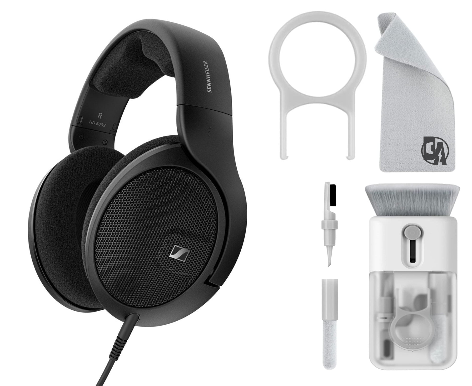 Pre-Owned Sennheiser HD 560S Wired Open Air Over-the-Ear Headphones in  Black With Cleaning kit Bolt Axtion Bundle (Refurbished: Like New) 