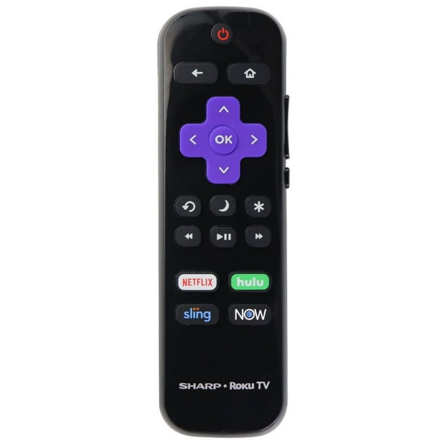 Pre-Owned Sharp TV Remote Control (LC-RCRUDUS-20) with Netflix/Hulu/Sling/NOW - Black