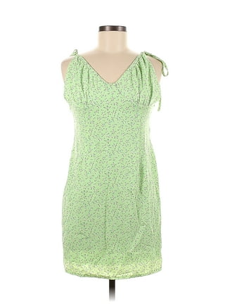 Drawstring Side Ruched Mini Dress Green
