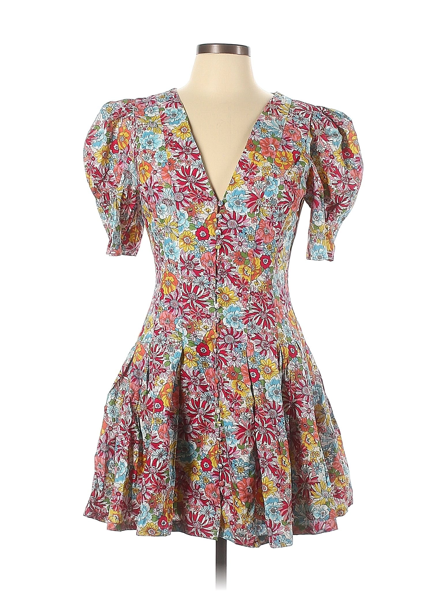 sachin and babi light blue dress SheIn Women's Plus Size Tropical Print V Neck A Line Mini Dress -  Blue/Black Large Plus | Buy Now with Express International Delivery