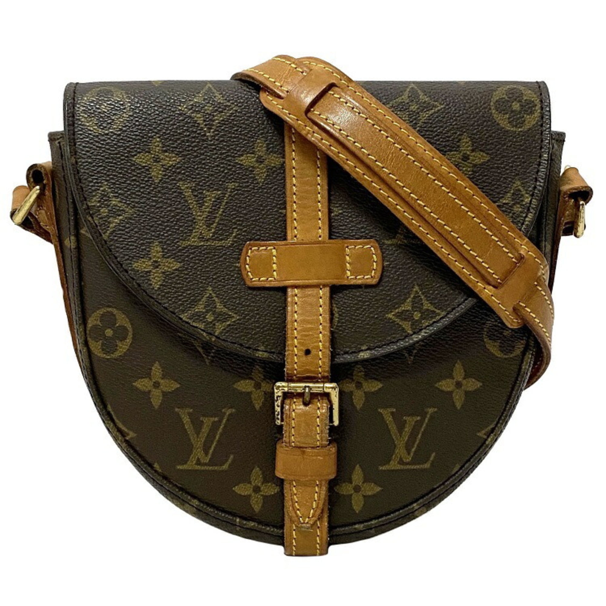 Pre-Owned Shoulder Bag Shanti PM Brown Monogram M40646 Canvas Nume 