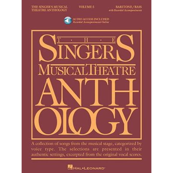 Pre-Owned Singer's Musical Theatre Anthology - Volume 5: Baritone/Bass Book with Online Audio of (Paperback) by Richard Walters