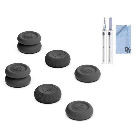 Pre-Owned Skin, CQC and FPS Thumb Grips Joystick Cap Analog Stick Cover for Xbox Controller- Black, Set of 6 BOLT AXTION Bundle